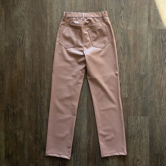 Abercrombie & Fitch Leather 90s Straight Pants - Picture 3 of 4